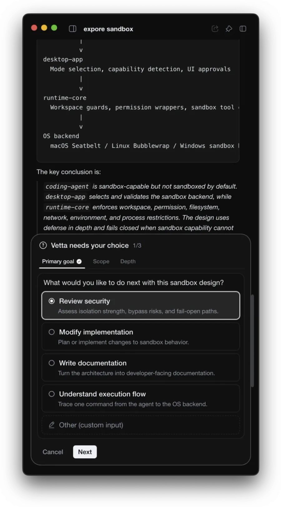 Astravia 在执行过程中请求用户选择和确认